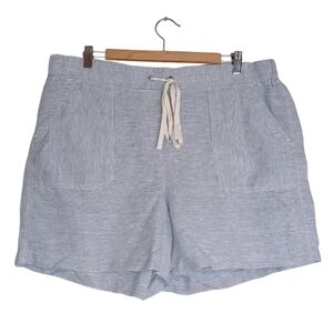 NWT Talbots Nautical Striped Linen Cotton Sz XL Breathable Contemporary Shorts